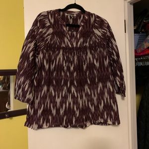 Lucky Brand purple print women’s top Large